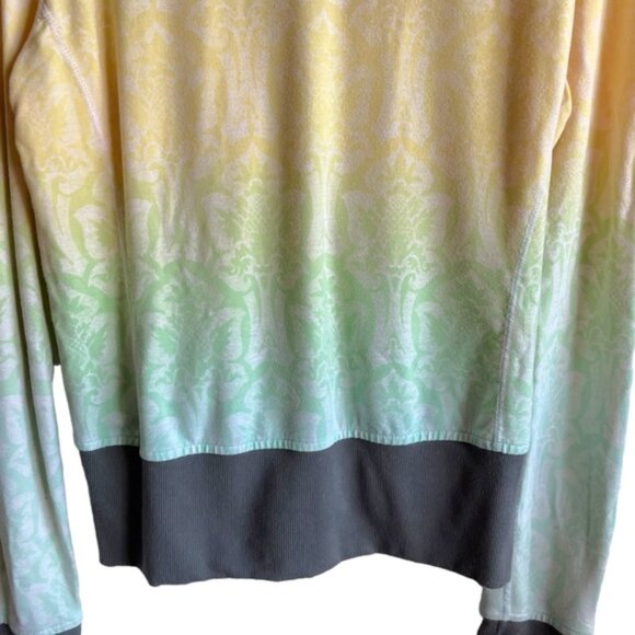 Lululemon Light Jacket Hoodie Size 8 Ombré Yellow Green - Picture 6 of 10